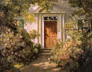 At Grandmother's Doorway by Abbott Fuller Graves Oil Painting