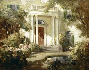 Front Porch in Dappled Sunlight by Abbott Fuller Graves Oil Painting