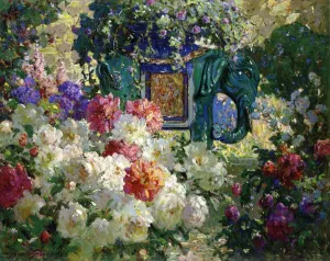 In My Wife's Garden by Abbott Fuller Graves Oil Painting