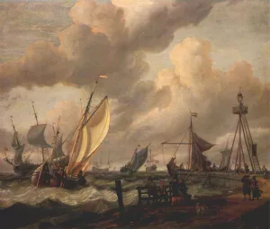 Shipping by Abraham Jansz Storck Oil Painting