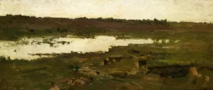 Pond by Achille Formis Befani Oil Painting