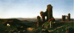 Roman Ruin by Achille Vertunni Oil Painting