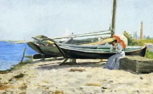 By the Seashore by Addison Thomas Millar Oil Painting