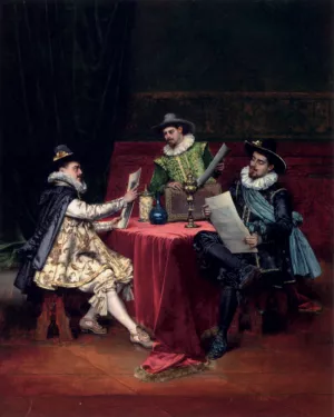 The Collectors by Adolphe Alexandre Lesrel Oil Painting