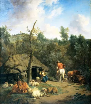 The Hut by Adriaen Van De Velde Oil Painting