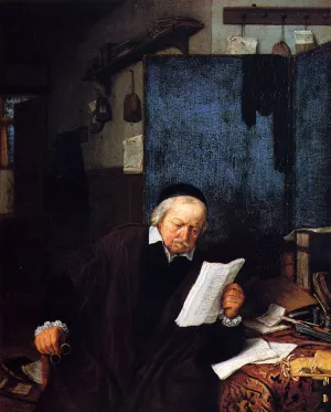 Lawyer In His Study by Adriaen Van Ostade Oil Painting