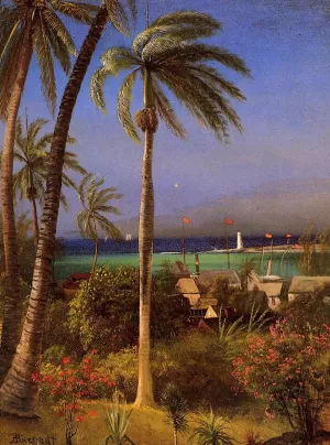 Bahamian View Oil painting by Albert Bierstadt