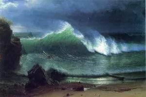 Emerald Sea by Albert Bierstadt Oil Painting
