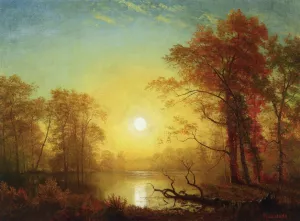 Sunrise Oil painting by Albert Bierstadt