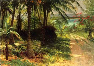 Tropical Landscape by Albert Bierstadt Oil Painting