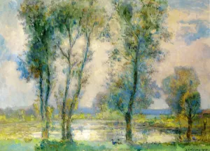 Near the Lake by Albert Lebourg Oil Painting