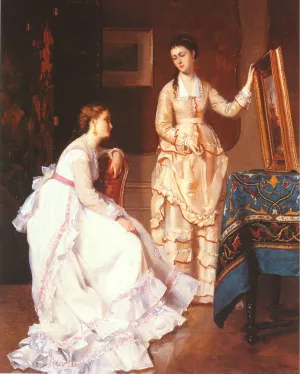 Elegant Connoisseurs by Albert Roosenboom Oil Painting