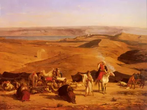 The Desert Encampment by Alberto Pasini Oil Painting