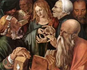 Christ amog the Doctors by Albrecht Duerer Oil Painting