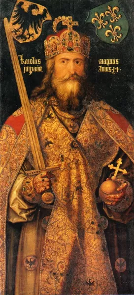 Emperor Charlemagne Oil painting by Albrecht Duerer