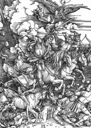 The Four Riders of Apocalypse by Albrecht Duerer Oil Painting