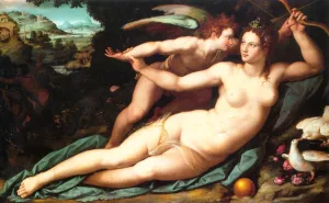 Venus and Cupid by Alessandro Allori Oil Painting