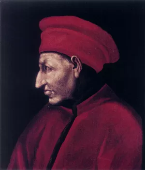 Portrait of Cosimo de' Medici the Elder by Alessandro Pieroni Oil Painting