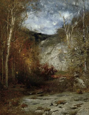 Rocky Ledge, Adirondacks by Alexander Helwig Wyant Oil Painting