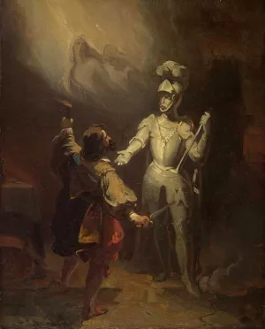 Don Juan and the Statute of the Commander by Alexandre-Evariste Fragonard Oil Painting
