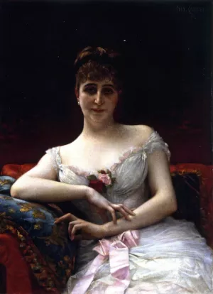 Madame Edouart Herve by Alexandre Cabanel Oil Painting