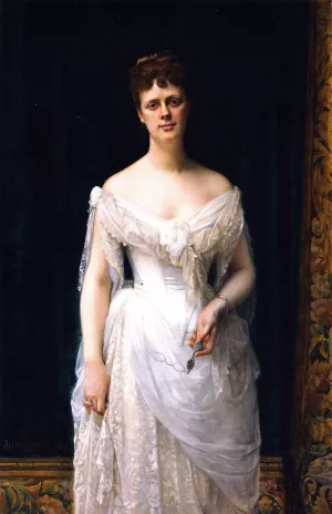 Mary Frick Garrett later Mrs. Henry Barton Jacobs by Alexandre Cabanel Oil Painting