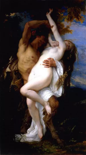 Nymph Abducted by a Faun by Alexandre Cabanel Oil Painting