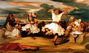 Albanian Dancers by Alexandre-Gabriel Decamps Oil Painting