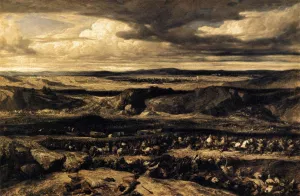 The Defeat of the Cimbri by Alexandre-Gabriel Decamps Oil Painting