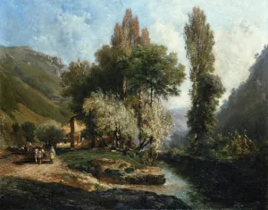 Saint Rambert in Bugey by Alexandre-Rene Vernon Oil Painting