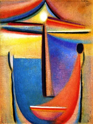 Abstract Head by Alexei Jawlensky Oil Painting