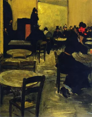 Cafe in Paris Oil painting by Alfred Henry Maurer