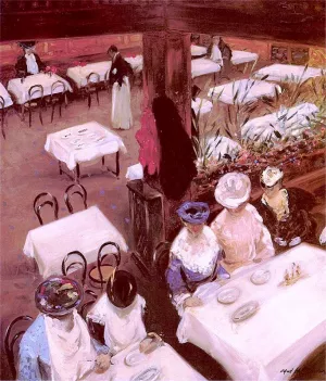 Cafe-Restaurant by Alfred Henry Maurer Oil Painting