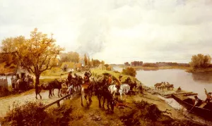 The Retreat by Alfred Ritter Von Malheim Friedlander Oil Painting