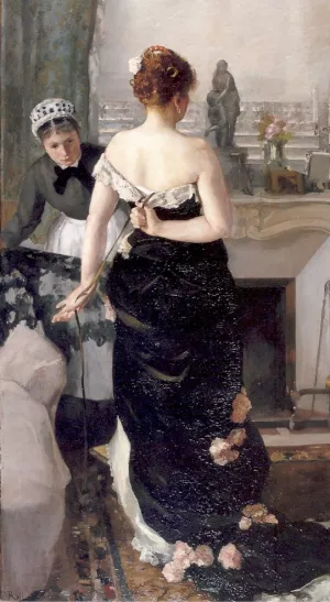 Retour du Bal by Alfred Roll Oil Painting