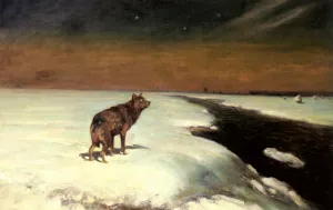 The Wolf by Alfred Von Kowalski-Wierusz Oil Painting