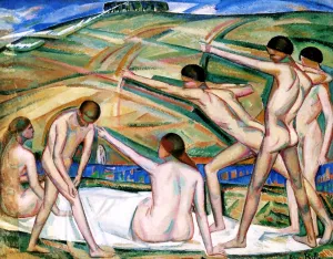 Archers by Alice Bailly Oil Painting