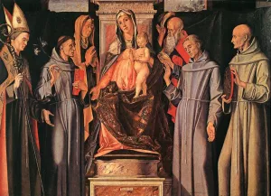 Holy Family Sacra Conversazione by Alvise Vivarini Oil Painting