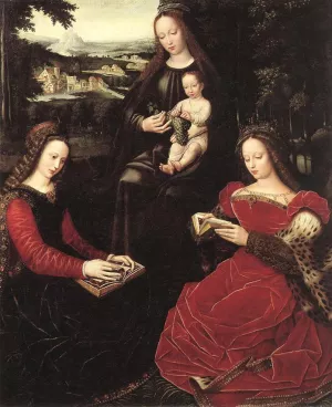 Virgin and Child with Saints by Ambrosius Benson Oil Painting