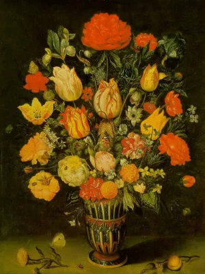 Still-Life of Flowers by Ambrosius Bosschaert The Elder Oil Painting