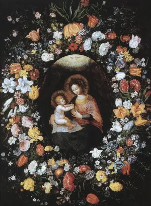 Holy Virgin and Child by Ambrosius Brueghel Oil Painting