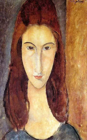 Jeanne Hebuterne 2 Oil painting by Amedeo Modigliani
