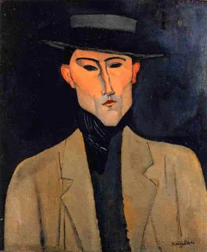 Portrait of a Man with Hat also known as Jose Pacheco Oil painting by Amedeo Modigliani