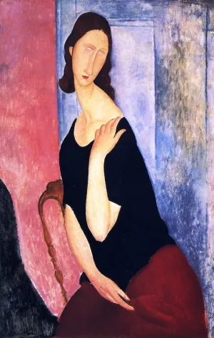 Portrait of Jeanne Hebuterne Informal Oil painting by Amedeo Modigliani