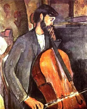 The Cellist by Amedeo Modigliani Oil Painting