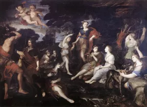 The Hunt of Diana by Andrea Camassei Oil Painting