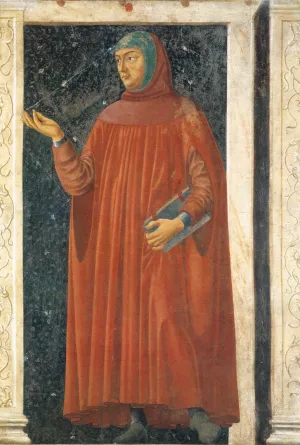 Famous Persons: Francesco Petrarca by Andrea Del Castagno Oil Painting
