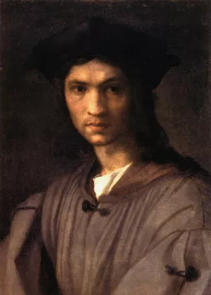 Portrait of Baccio Bandinelli by Andrea Del Sarto Oil Painting