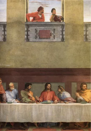 The Last Supper Detail by Andrea Del Sarto Oil Painting