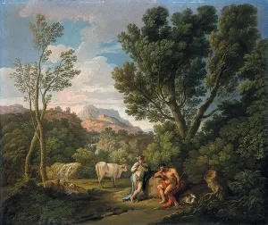 Mercury and Argus by Andrea Locatelli Oil Painting